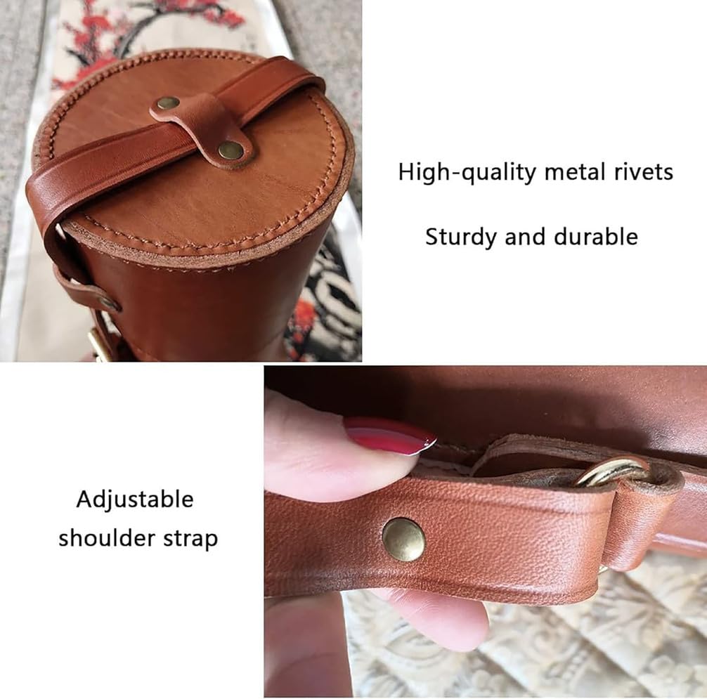 Wysokiej Jakości Skórzana Tuba Na Dokumenty 72 Cm/82 Cm - Eleganckie Etui Do Przechowywania I Podróży Na Plany, Grafiki, Plakaty, Rysunki, Mapy I Ważne Dokumenty Dla Architektów(72 * 7cm)