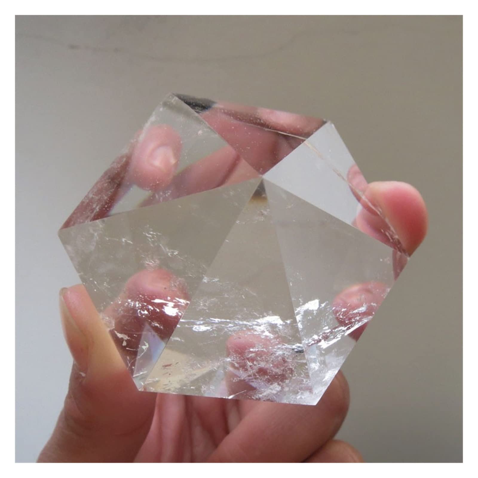 Pirámide de Cristal Nuevo Tipo Pirámide Hexagonal 6 Caras Cuarzo Transparente Natural Cap Pirámide Inicio Colecciones