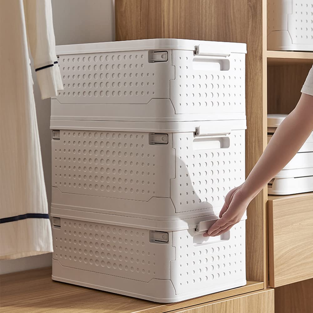 Cosy HomesFoldable Comforter Storage Bag with Laundry Bag, 3 Pack Large Organizers for Blankets, Pillow, Quilts, Linen, Storage Containers with Thick Fabric, Sturdy Zipper (3 pcs-Grey&White)