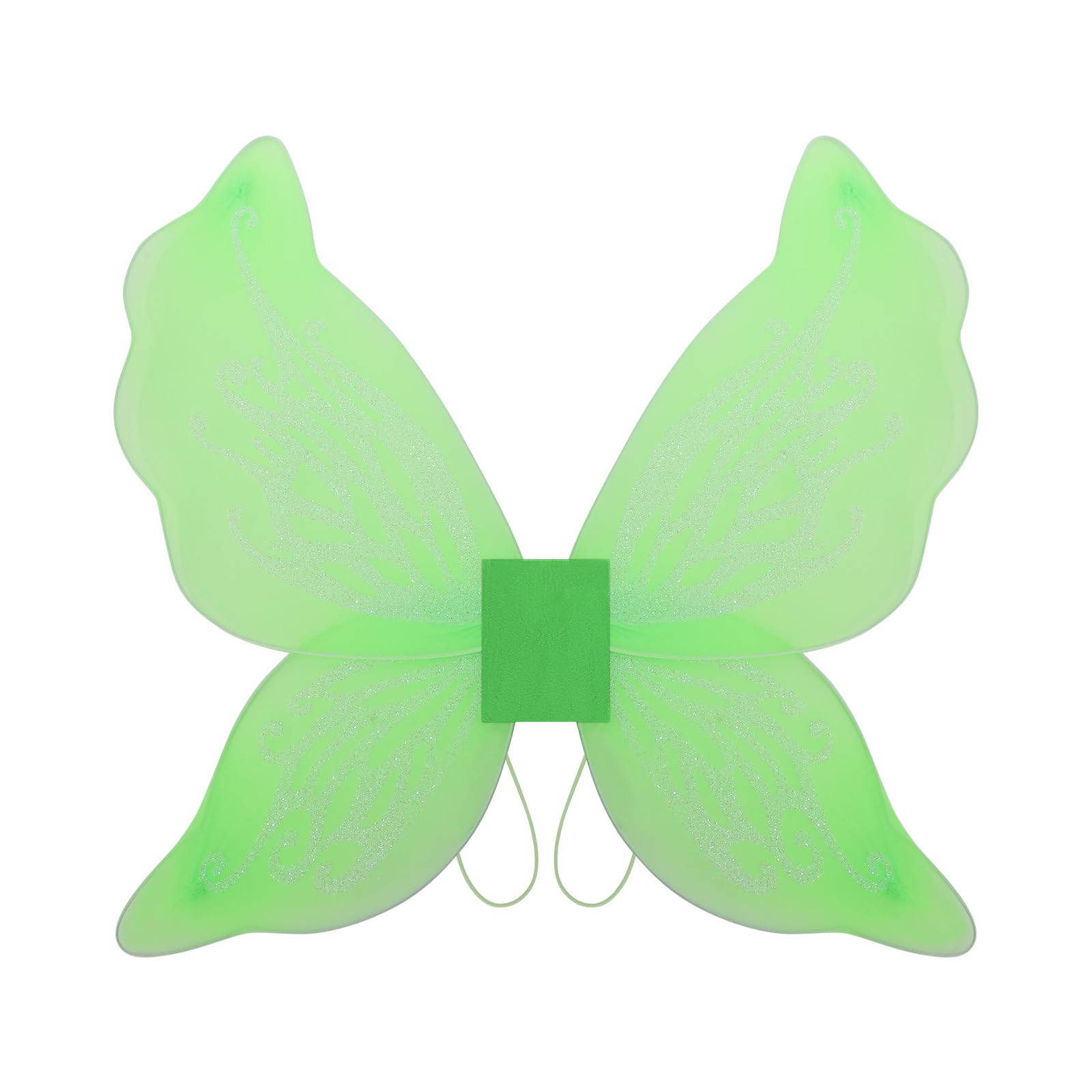 Nenjindz Butterfly Fairy Wings for Women Glitter Butterfly Wings, Sparkly Fairy Princess Wings for Birthday Halloween Party Cosplay Costume(Green)