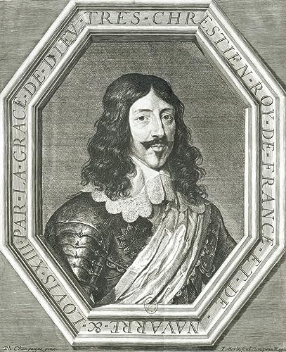 Tableau Portrait of Louis XIII Engraving de Jean Morin, affiche sur toile déco 60x90
