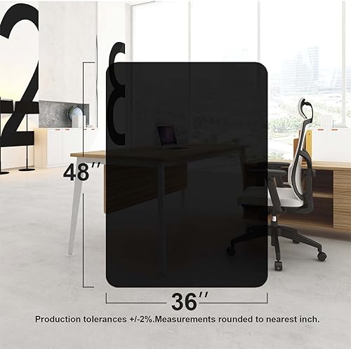 Miniatura 7 de AiBOB Tapete para silla para suelo de madera dura, 36 x 48 pulgadas, tapete para silla de escritorio para suelos de madera y azulejos, tapetes de