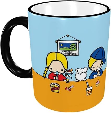 Amazon パティ ジミー アニメ マグカップ コーヒーカップ 耐熱マグカップ 陶器カップ マグ 食器 電子レンジ対応 アルファベット 大容量 耐高温 軽量 かわいい おしゃれ 大きめ 人気 アニメ 子ども 男女兼用 グッズ 雑貨 キャラクター 贈り物 330ml Sunmuchen 子ども