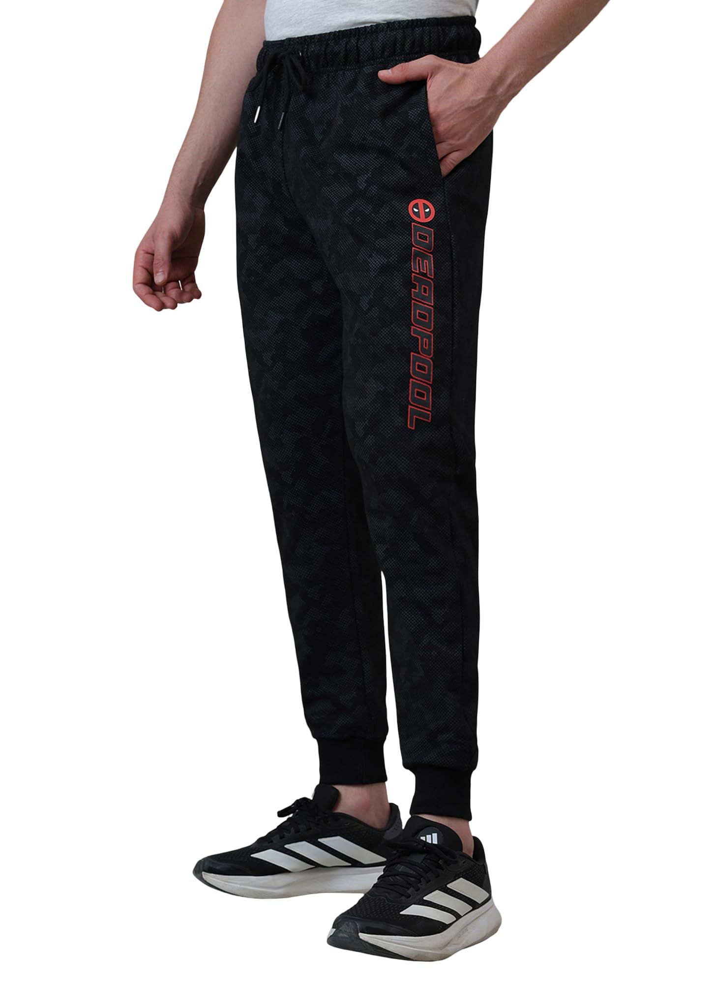 free authority Official Marvel Comic Deadpool Men's Graphic Hd Printed Regular Fit Black Joggers-picture-27