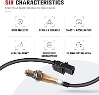 Vista 5 de Sensor de oxígeno O2 de corriente ascendente para automóviles compatible con Hyundai Accent Veloster para Kia Rio Soul 2012 2013 2014 2015 2016 1.6L