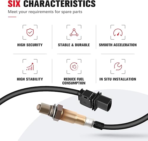 Miniatura 5 de Sensor de oxígeno O2 de corriente ascendente para automóviles compatible con Hyundai Accent Veloster para Kia Rio Soul 2012 2013 2014 2015 2016 1.6L