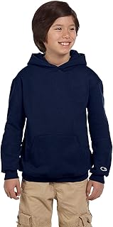 Boy's Double Dry Action Fleece Pullover Hood, Navy, XL