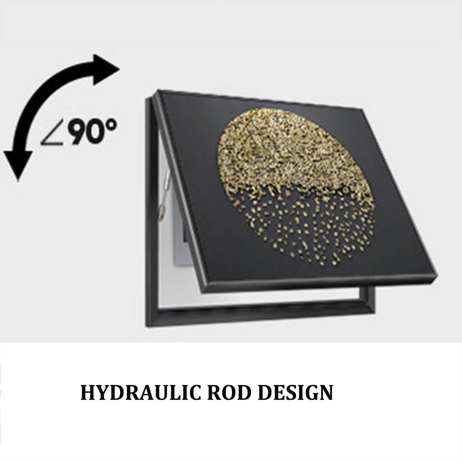 Wandmontierte Schalttafelabdeckung, dekoratives Gemälde für Verteilerkästen, Gemälde zum Verstecken von Verteilerkästen, mit hydraulischen Stangenstützen, 60 x 50 cm