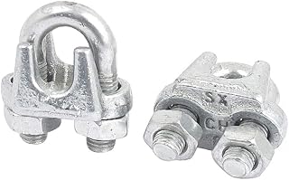 New Lon0167 Screw Mounted Featured 8mm Saddle Clamp reliable efficacy Cable Clip Silver Tone 2 Pcs for Wire Rope(id:8e5 94 f8 f15)