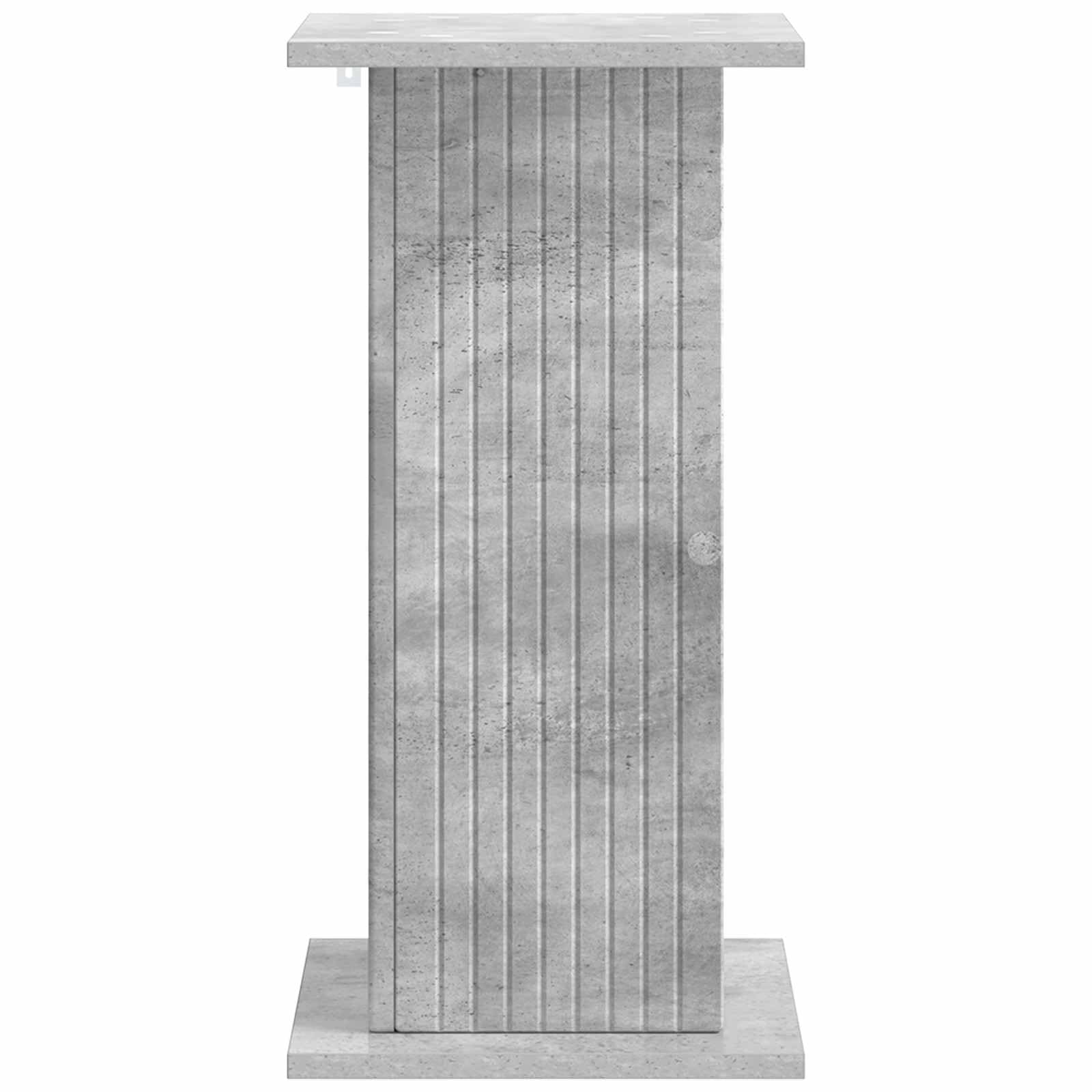 Zestaw 2 stojaków na rośliny, stojak na kwiaty z materiału drewnopochodnego, szary beton, 30,5 x 30 x 60,5 cm, nowoczesny taboret na kwiaty do salonu