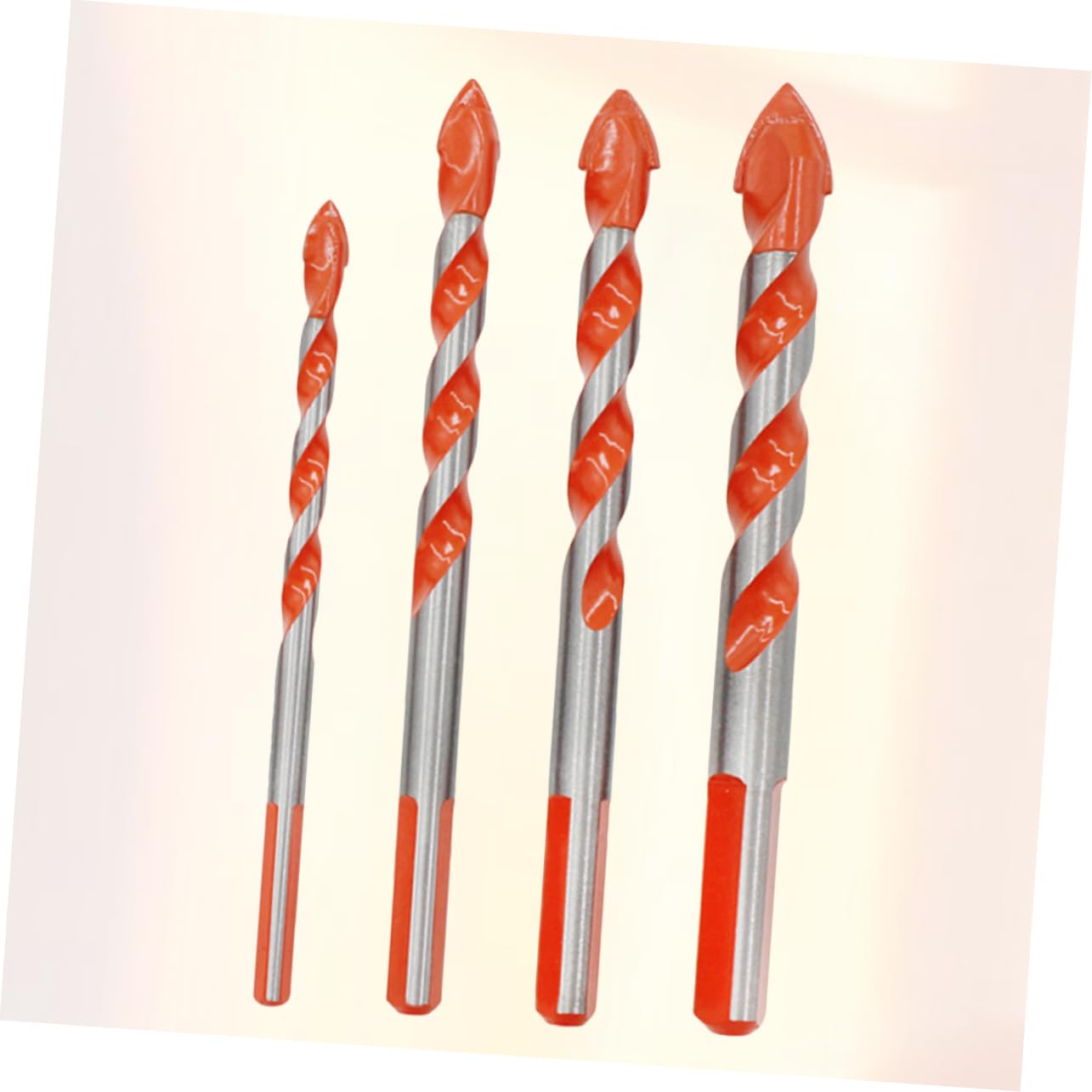 Holibanna 4pcs Triangle Handle Drill Bit Durable Hole Opener for DIY Projects Drilling Ceramic Glass Tile and Industrial Grade Carbide Plastic Bag Packing