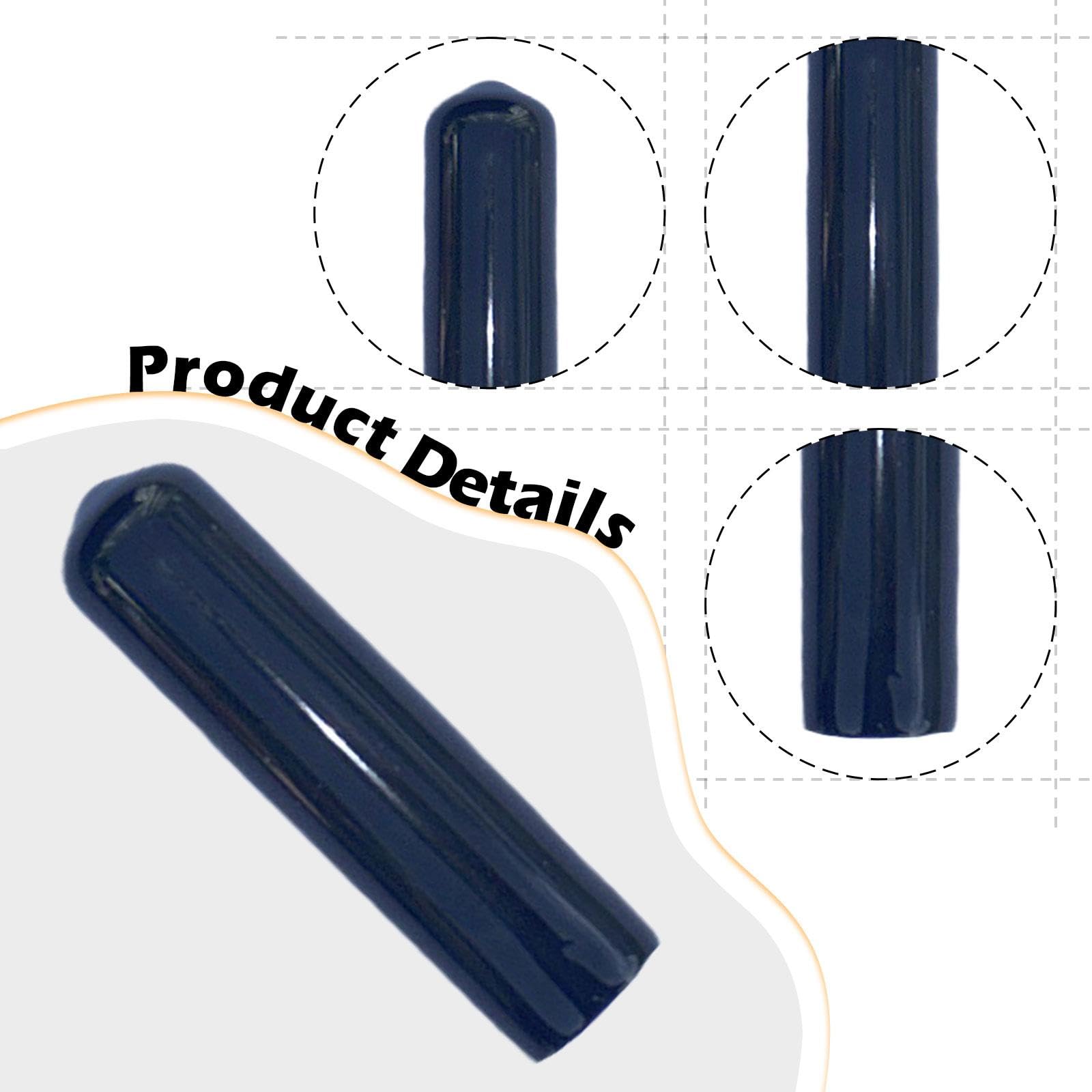 kowaku 5 Pieces Pool Cue Tip Covers Protector Caps, 1.85 inch Long Billiards Cue Stick Protection Caps, Snooker Tip Head Covers, 9.5mm