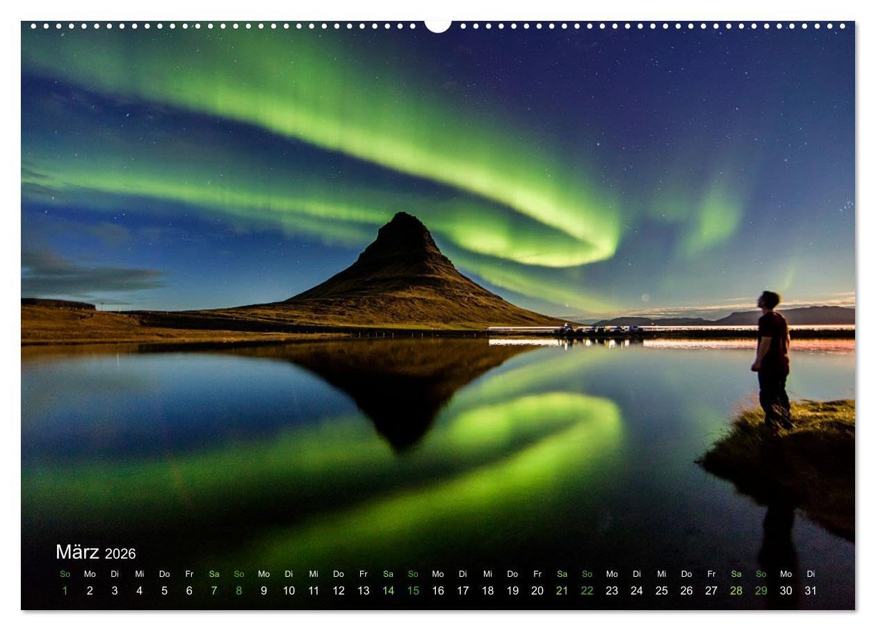 Magische Polarlichter der Erde (Wandkalender 2026 DIN A2 quer), CALVENDO Monatskalender: Atemberaubende Aufnahmen imposanter Lichterscheinungen (CALVENDO Natur)