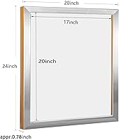 Vista 2 de Caydo 2 marcos de impresión de pantalla de seda de aluminio de 24 x 20 pulgadas con malla 160 para serigrafía