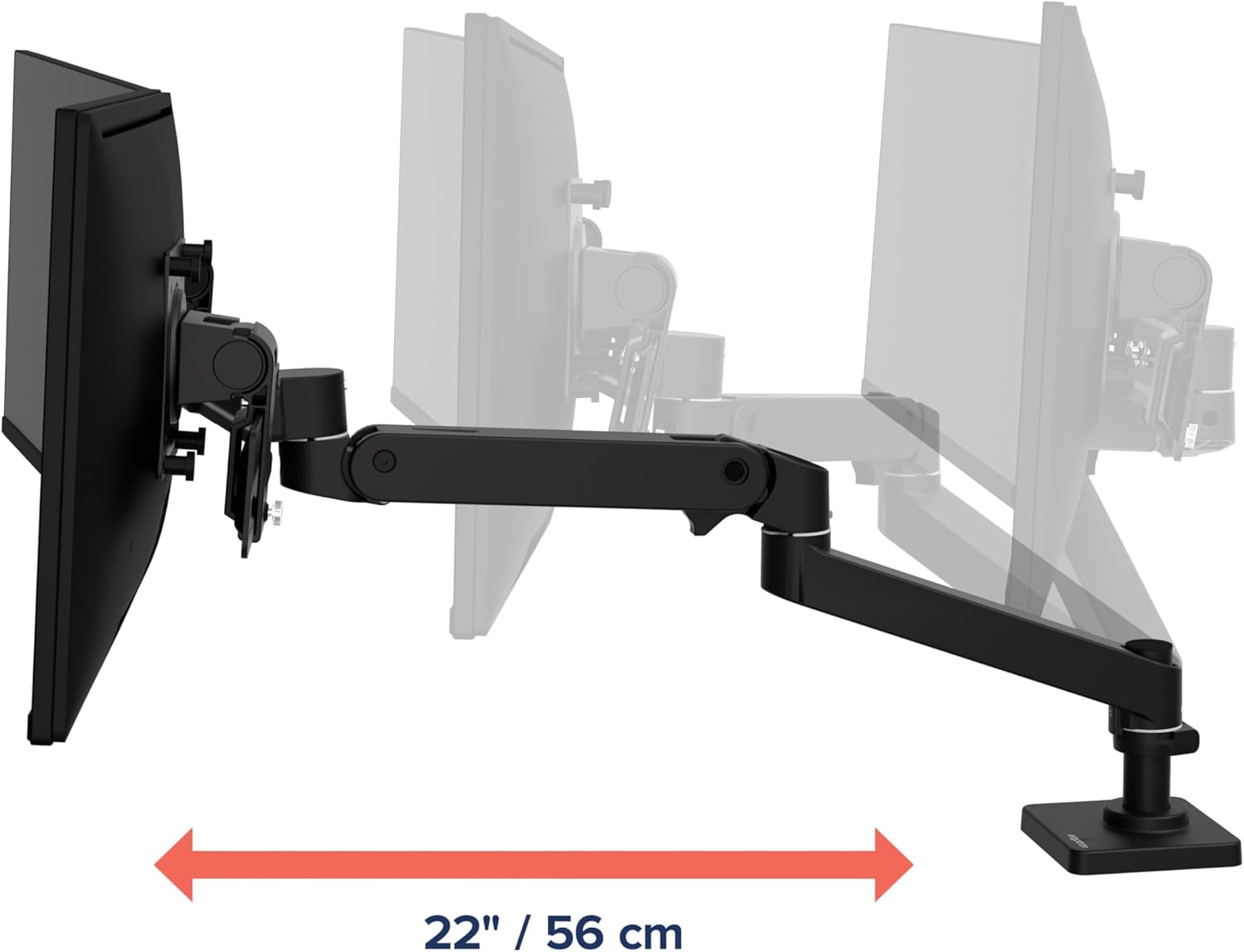 Ergotron – Upgraded LX Pro Premium Dual Direct Monitor Arm, VESA Desk Mount – for 2 Monitors Up to 27 Inches, 9 lbs Each – Matte Black