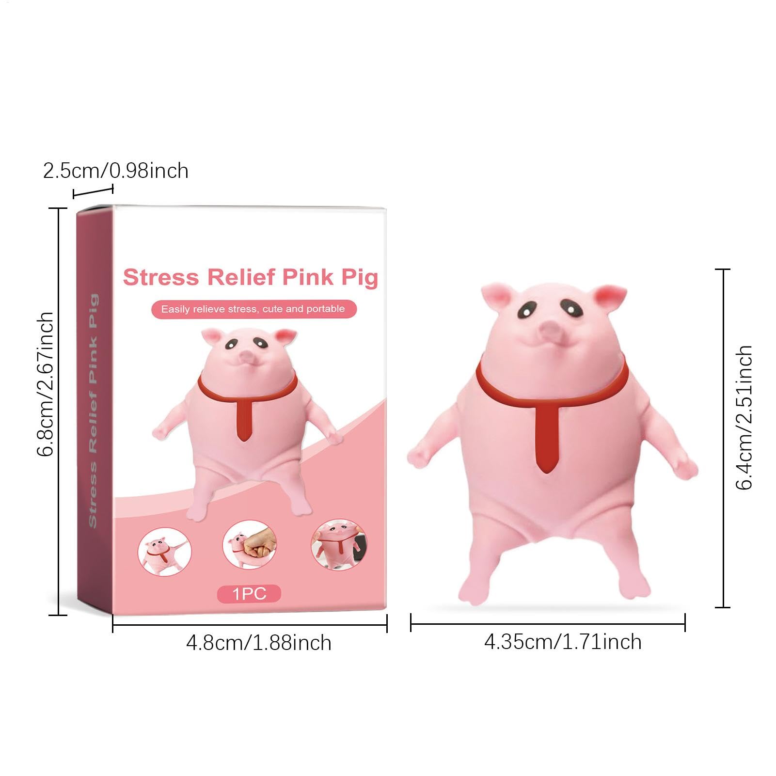Anti-Stress Spielzeug Schwein – Weich, Quetschbar, 14x14 Cm, Aus TPR, Für Kinder & Erwachsene