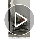 3 Tier Bamboo Shoe Rack for Closet Free Standing Wood Shoe Shelf Storage Organizer for Entryway Small Space Stackable 27"x11"x20" (Black)
