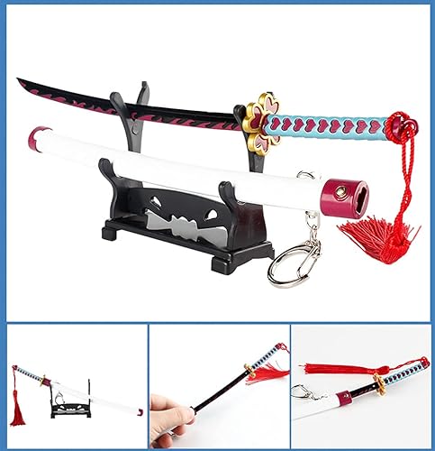Miniatura 2 de Llavero de espada de anime, mini llavero japonés Katana Samurai, regalo para fanáticos de armas pequeñas