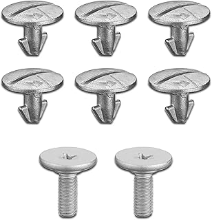 Jawmoy Pack-8 Lower Engine Cover Pin Screw, Engine Splash Shield Hardware Screw, Compatible with Honda Accord Civic CR-V Acura 90674-TY2-A01 90105-TBA-A00 (Silver)
