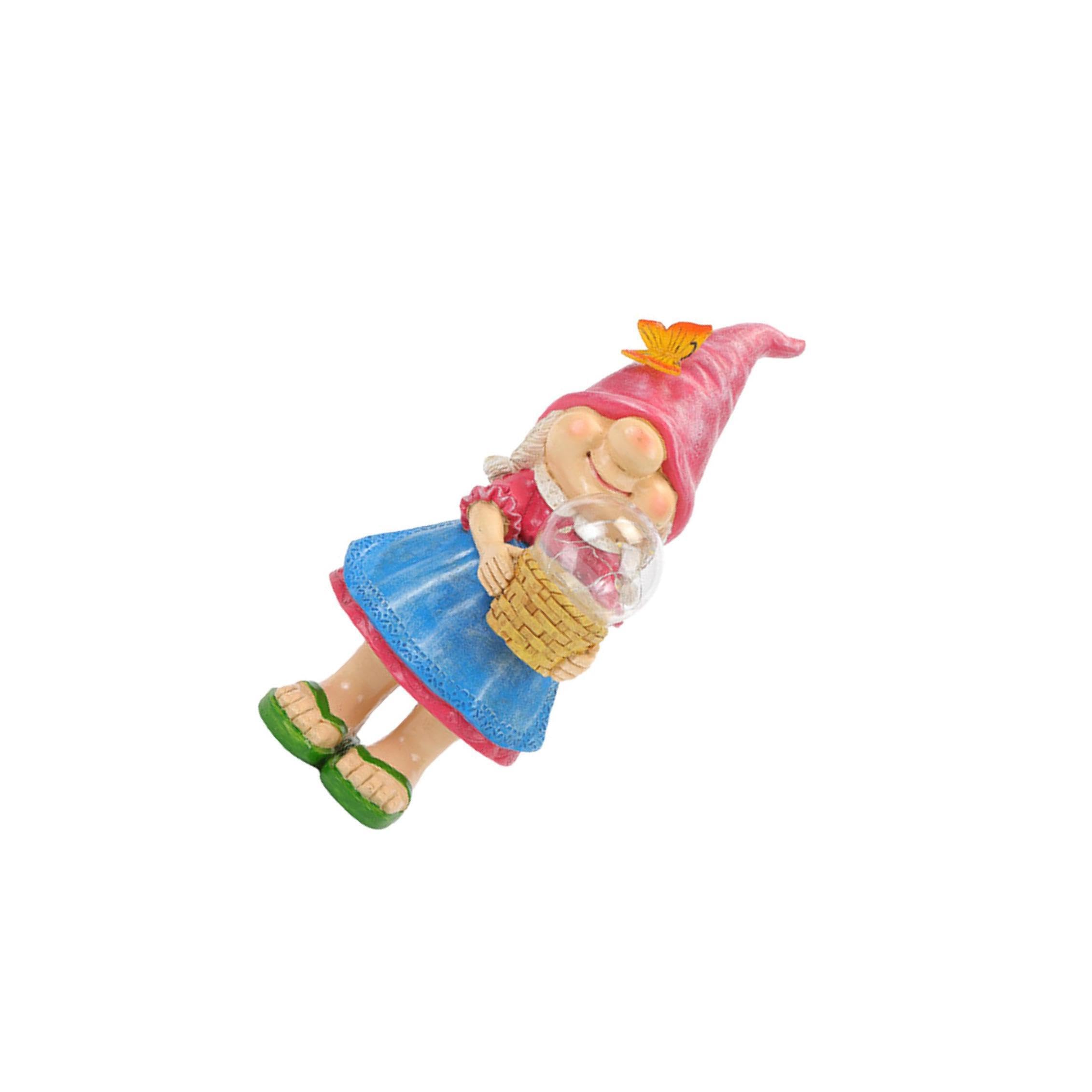 Yixannx Light/Dark Garden Gnome Statue Desktop Ornament Decor Funny Gnome Figurine Any Garden Setting Which Is And Not Easy To Fade Funny Figurine Sculpture Ornament