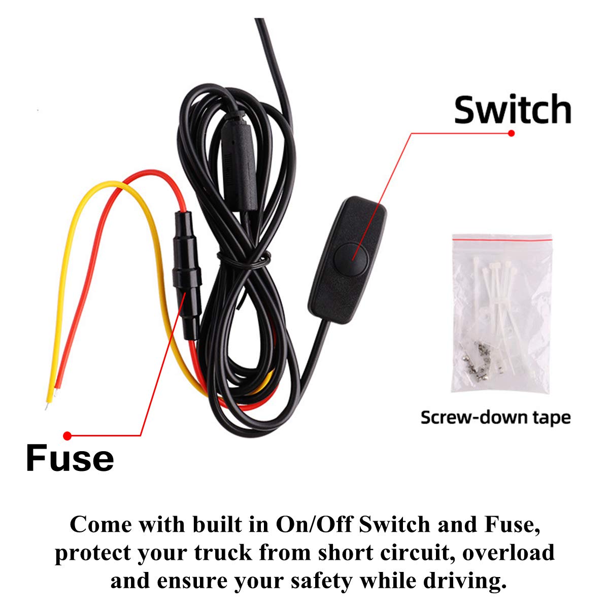 LKW Bett Lichter, 2pcs 60 Zoll wasserdichte LED Streifen Lichter Bar für Auto Kofferraum, Pickup, SUV, Wohnmobil, Zubehör mit EIN/Aus Schalter, Sicherung und 2-Wege Splitter Kabel