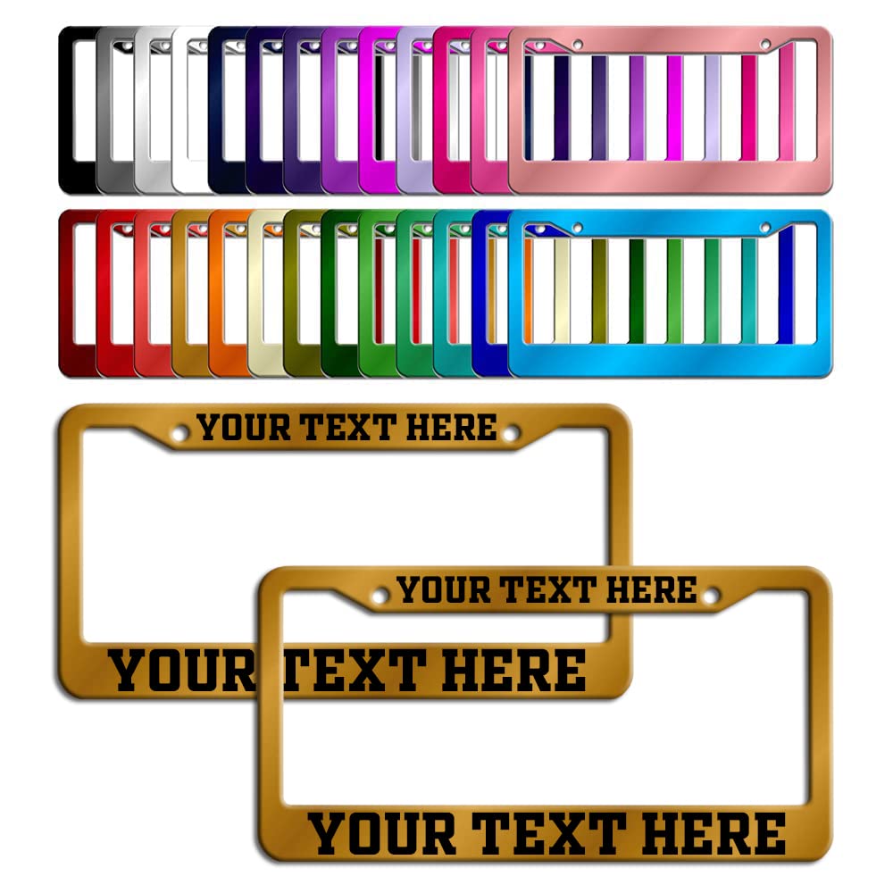 Customized Personalized License Plate Frame - 1pc - Custom Name Text You Design Photo Image Front Car Tags Auto Decorative Car Tag Holder License