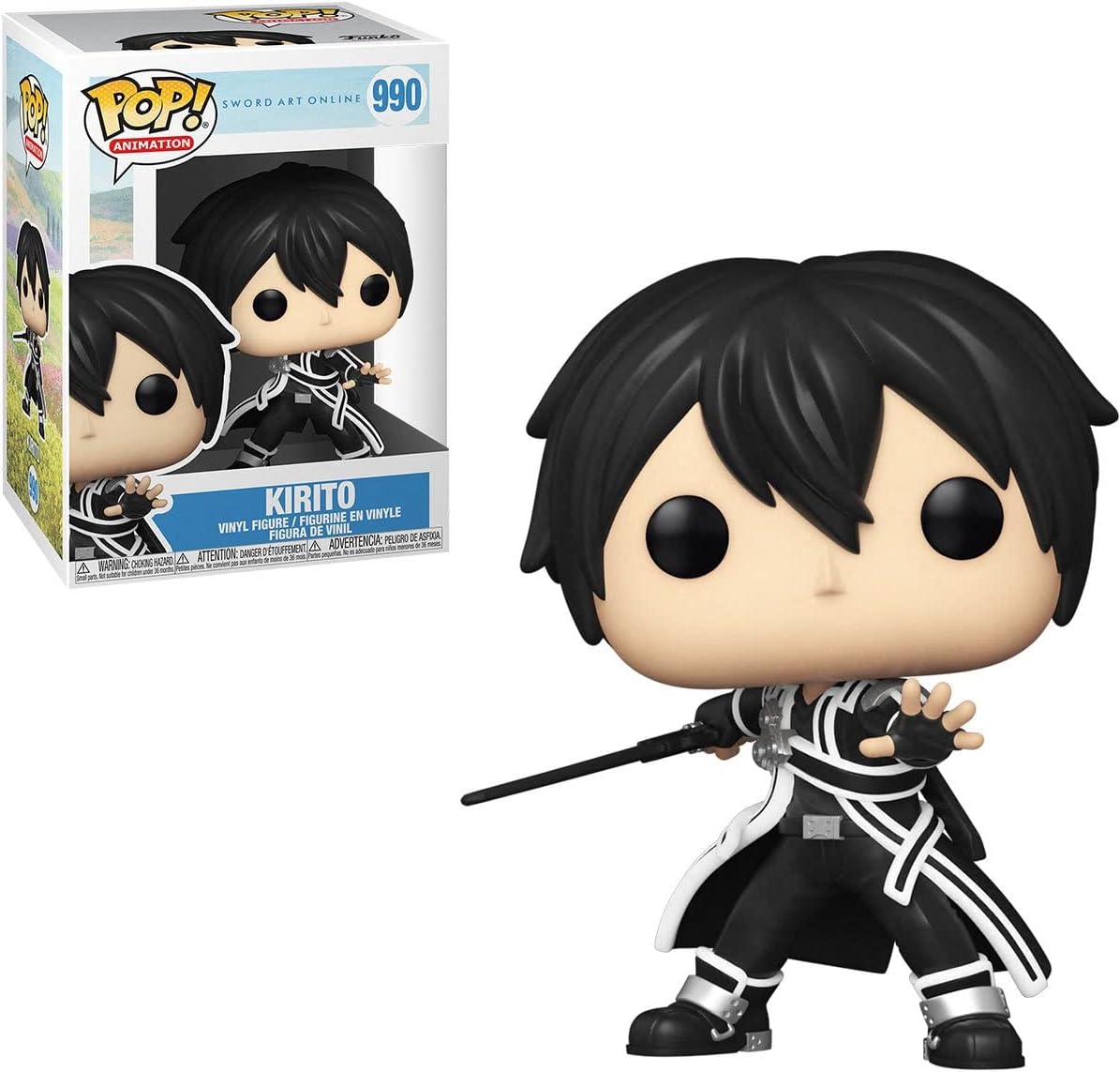 Funko Sword Art Online - Kirito Pop! Vinyl Figure (Bundled with Compatible Box Protector Case), Multicolor, 3.75 inches