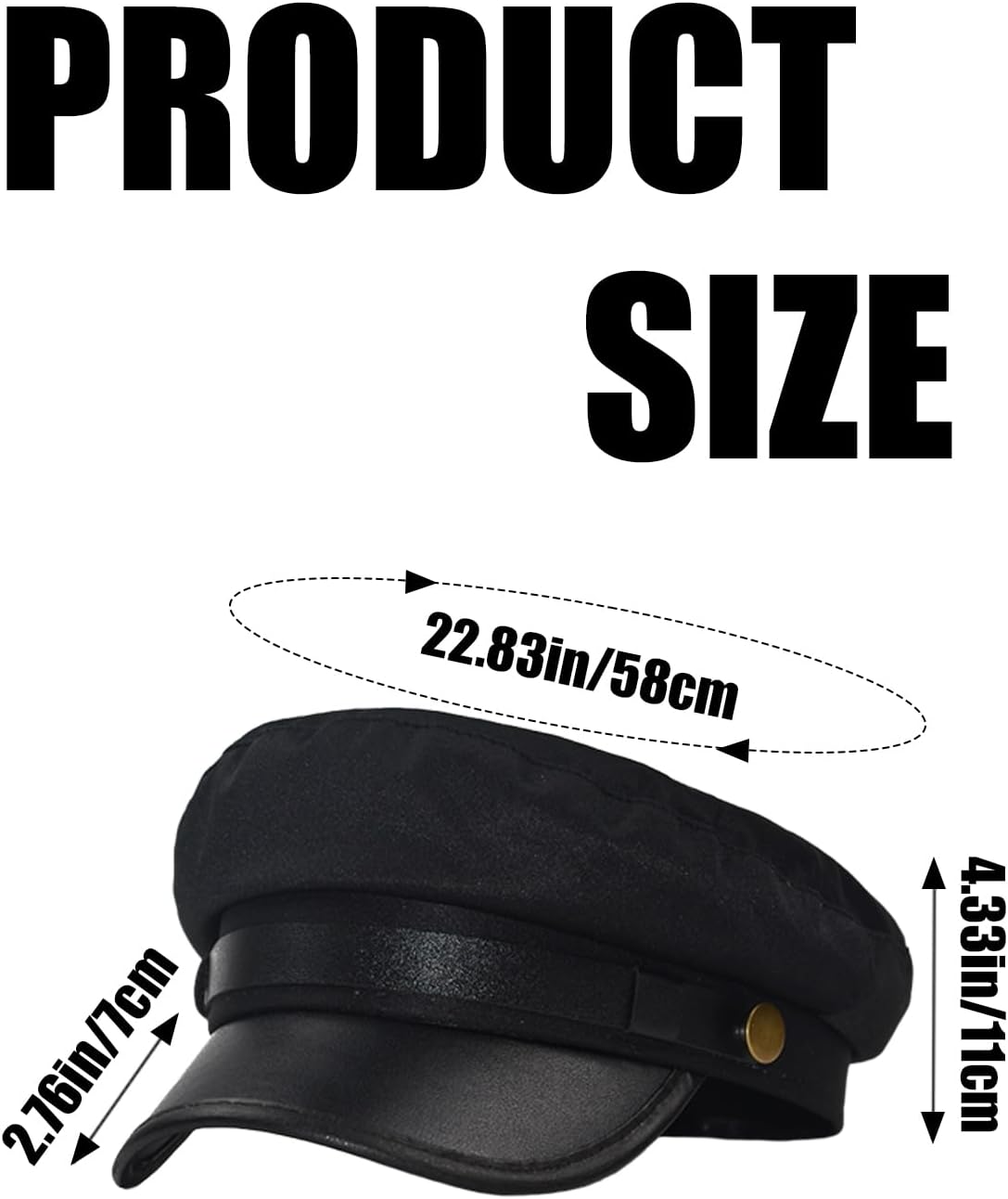 Adjustable Chauffeur Hat for Men Women - Classic Vintage Newsboy Cap, Fashion Beret Style Driver Hat | Women's Newsboy Caps