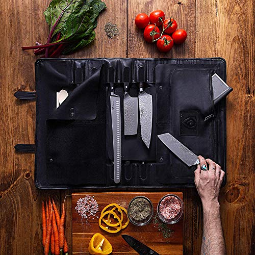 Dalstrong Vagabond Knife Roll Full & Top Grain Brazilian Leather Roll