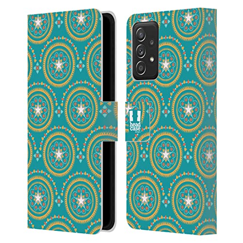 Protection Galaxy A52 anti-rayure motif bohème turquoise pour écran et objectifs