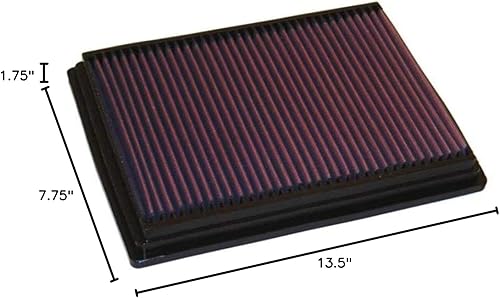 Miniatura 11 de K&N Filtro de aire del motor: reutilizable, limpia cada 75,000 millas, lavable, Premium, Filtro de aire de repuesto para automóvil: Compatible con
