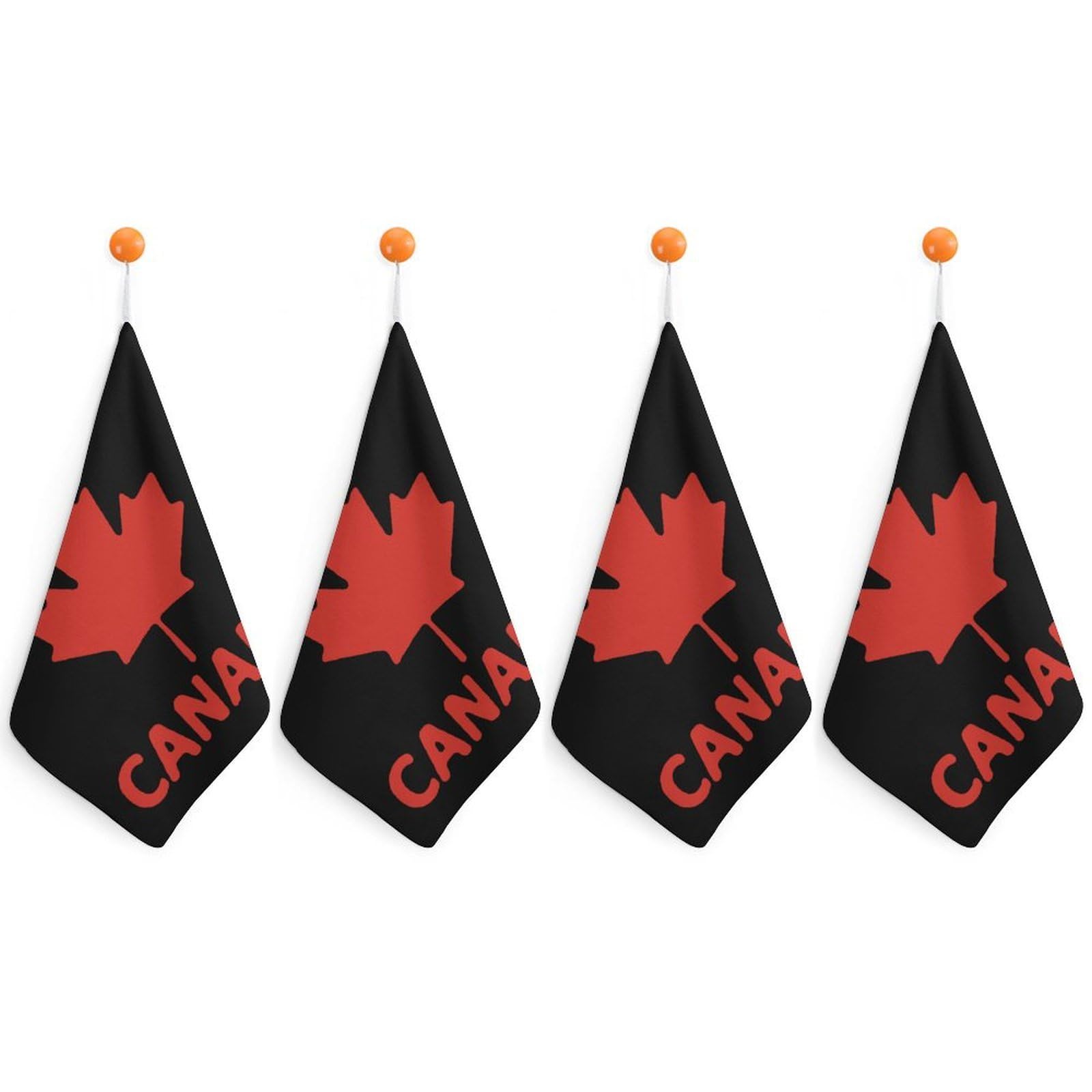 CGSBNGHA Canada Flag Maple Hand Towel Hanging Face Towels Cleaning Cloths Handkerchief for Bathroom Kitchen