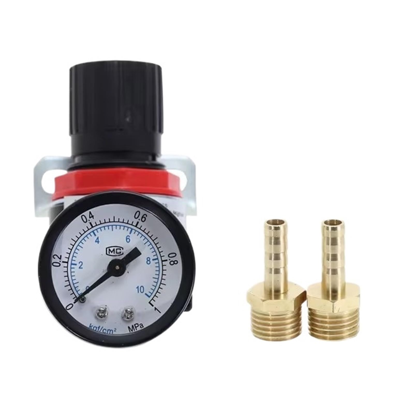 EU AR2000 1/4" Thread BSPT Pneumatic Air Compressor Pressure Regulator Reduction Valve 4MM 6MM 8MM 10MM 12MM Connector Fittings(AR2000 w BT 6mm)