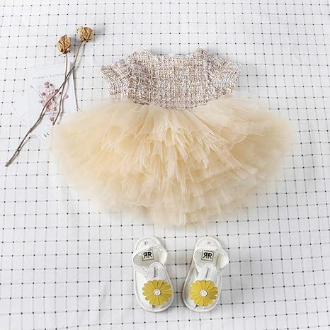 Amazon Co Jp 赤ちゃん 子供服宮殿風ベビープリンセスドレス誕生日1歳ベビー服女の子洋風メッシュドレス夏 ホーム キッチン