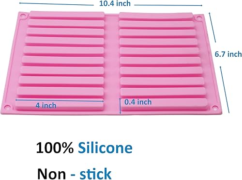 Miniatura 5 de X-Haibei Molde de silicona de 20 cavidades, 3.9 in, para chocolate, galletas, dulces, jabón, reciclaje de crayones y palitos de hielo