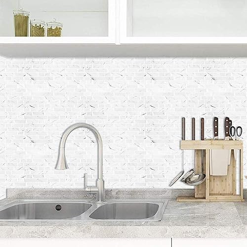 Vista 158 de STICKGOO - Azulejos autoadhesivos para loseta en muro, 12 x 12 pulgadas, azulejos autoadhesivos para loseta en muro de cocina y baño