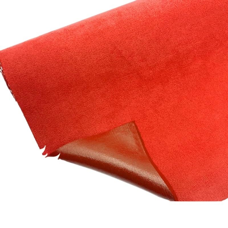 Tissus ciel de toit voiture daim rose red auto-adhésif élastique pour rénovation habitacle