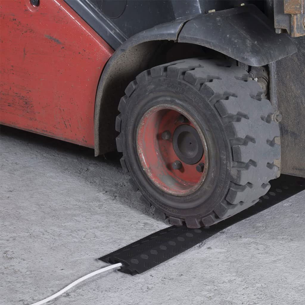 Mangueras de rampa de conducción de un Solo Canal de Alta Resistencia, Protector de Cables, Protector de Cables de almacén, ocultador de Cables para gestión de Cables de Suelo