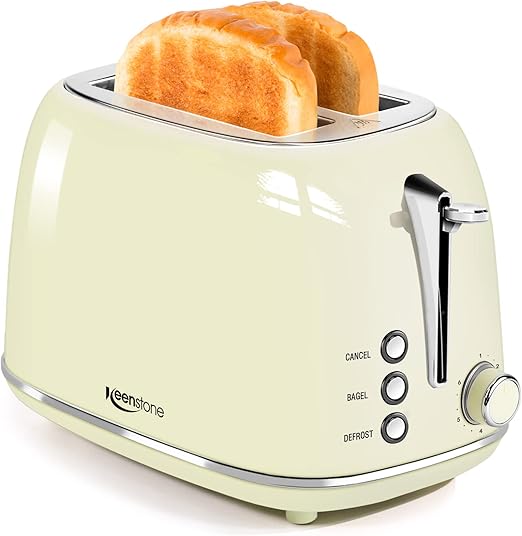 Toasters 2 Slice, Keenstone Stainless Steel Toasters with Bagel, Cancel