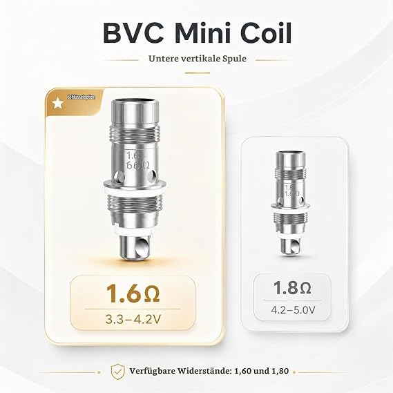 Aspire 1.6 ohm Nautilus BVC Coil - Pack of 5