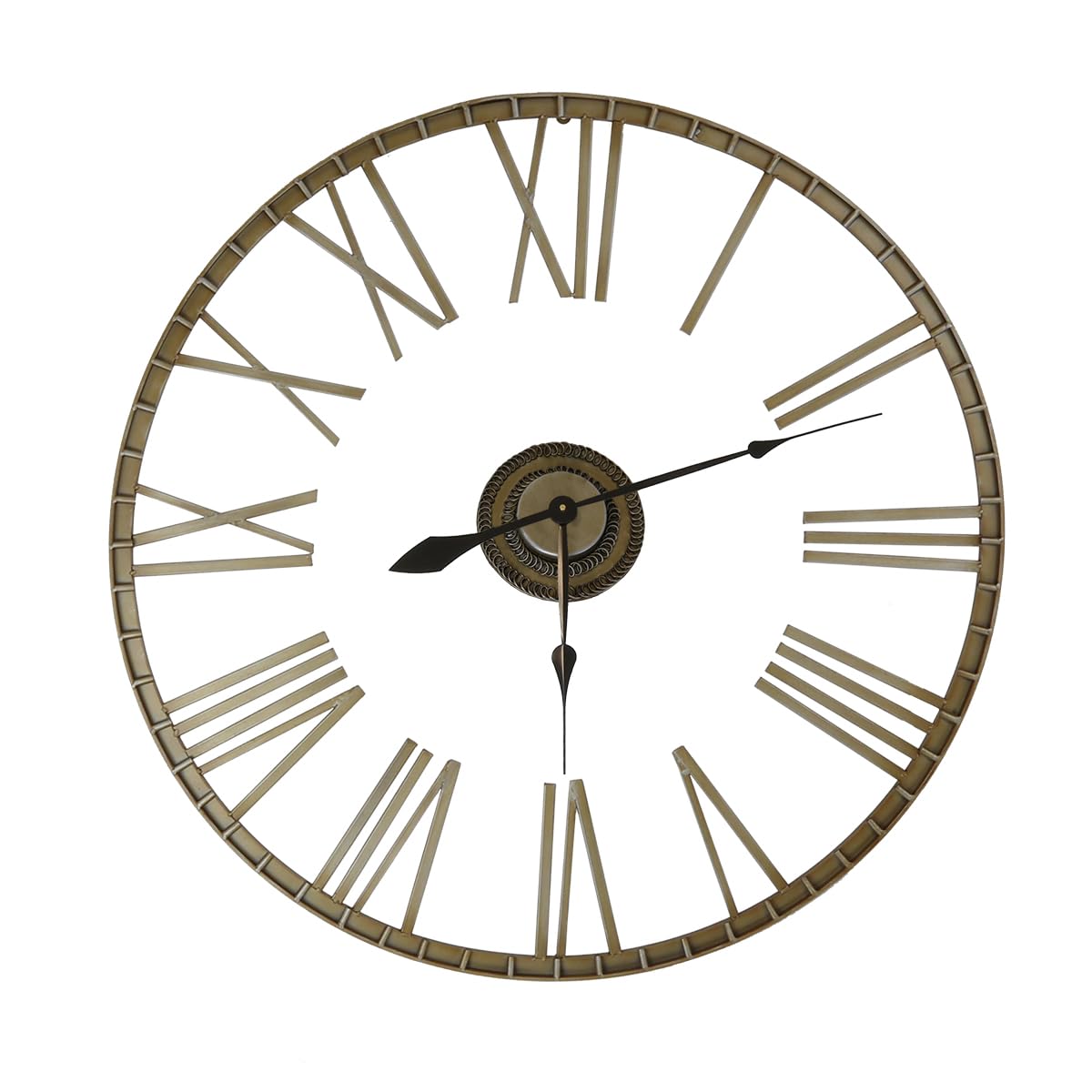 CHARLES BENTLEY Extra Large, Outdoor, Wall Clock, Bronze, Roman Numerals, Weather Resistant, Wrought Iron, Garden, Indoor And Outdoor, Rustic, Contemporary, Modern, Kitchen, Conservatory (95x95x6cm)