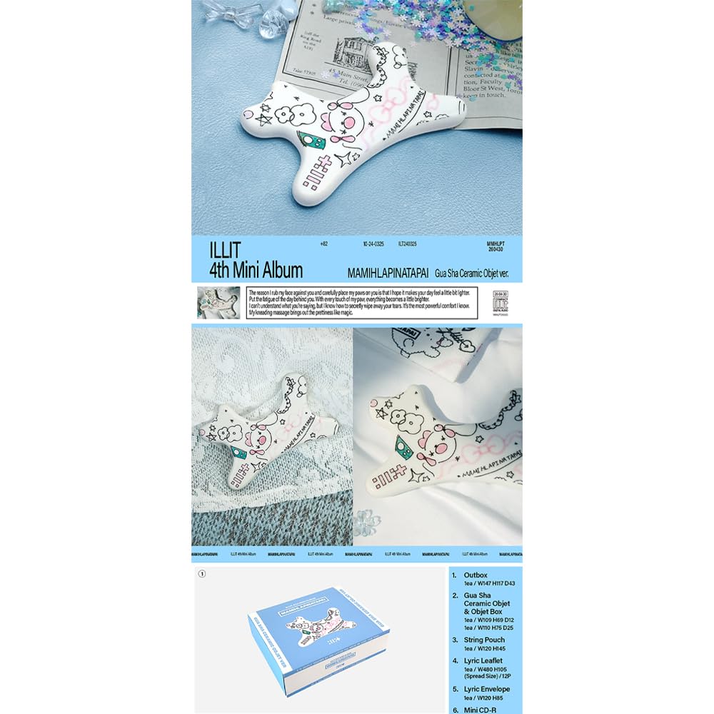 ILLIT [4º mini álbum 'It's Me' MAMIHLAPINATAPAI] (Gua Sha Ceramic Objet VER.) + 3 tarjetas fotográficas adicionales