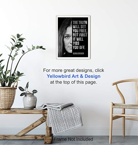 Miniatura 5 de Gloria Steinem, Room Decor for Women - Home, Bedroom Wall Art Decoration - Feminist Gift for Her, Girlfriend, Wife, Gay, Lesbian, Woman - 8x10
