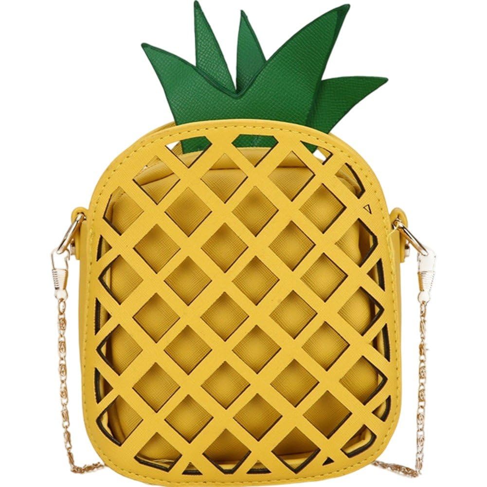 Sac ananas avec bandoulière chaîne pour femme chic