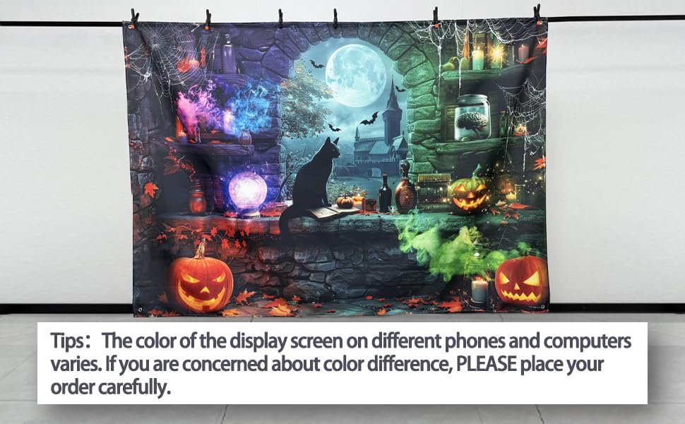 Amazon.com : Swepuck 7x5ft Fabric Halloween Magic Backdrop Pumpkin