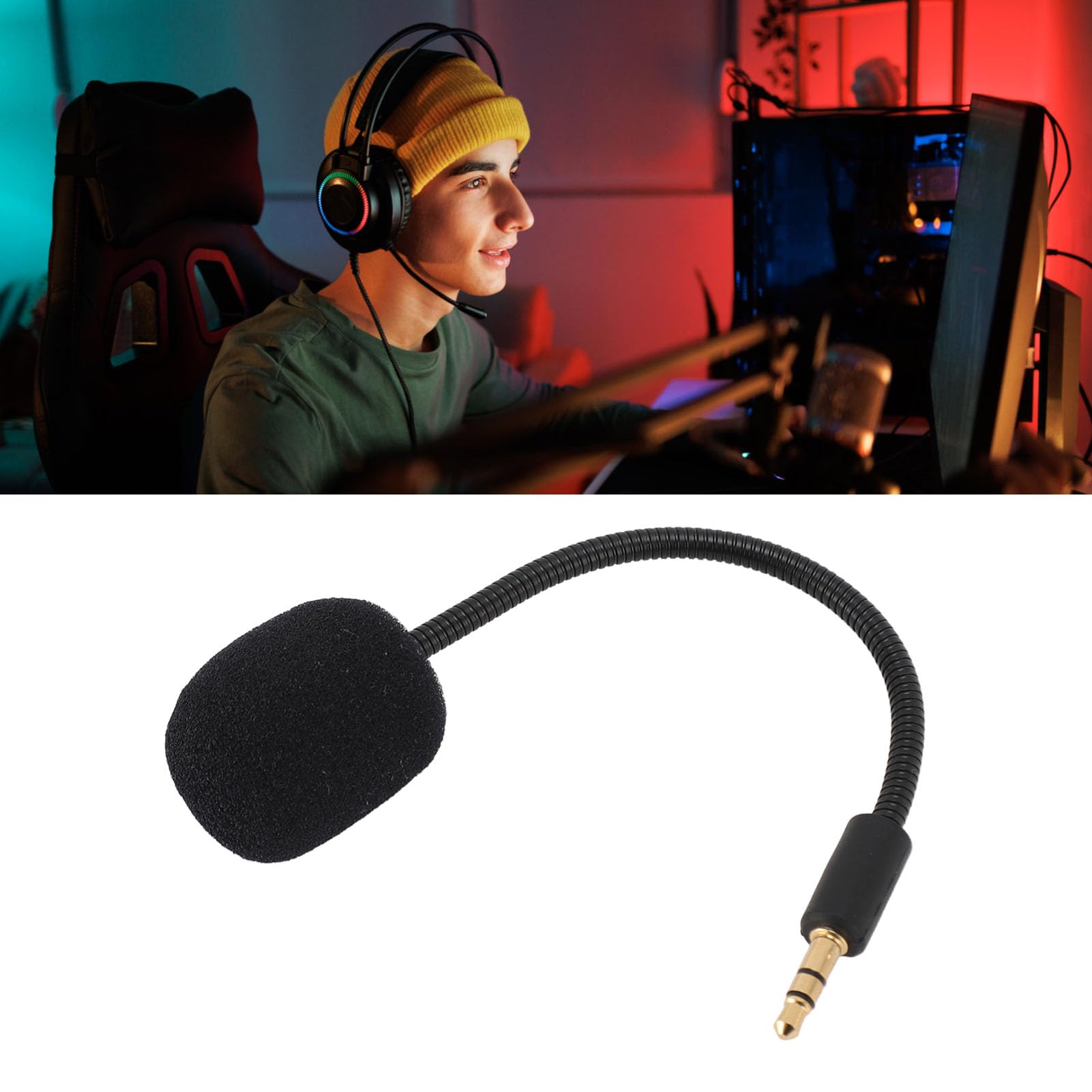 Mic Setup Microphone Pour Casque De Jeu, Professionnel Plug And Play Mic Quality
