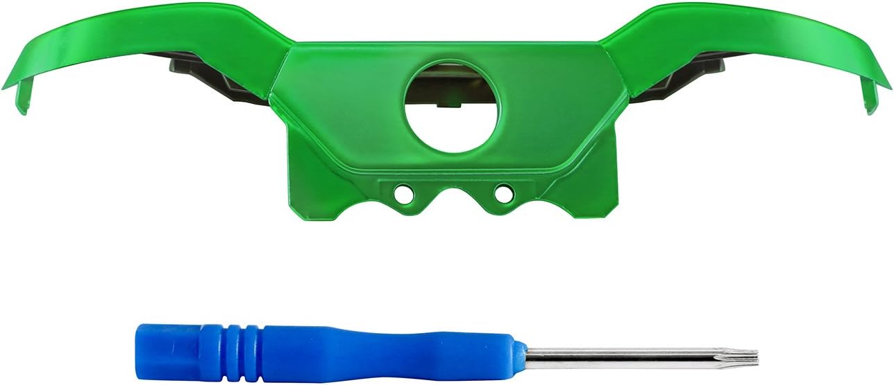 E-WOR Chrome LB RB Bumpers Triggers & Middle Parts Replacement LBRB with T8 Tools for Xbox One Elite & Xbox One Controllers with 3.5mm Jack Version- Green…