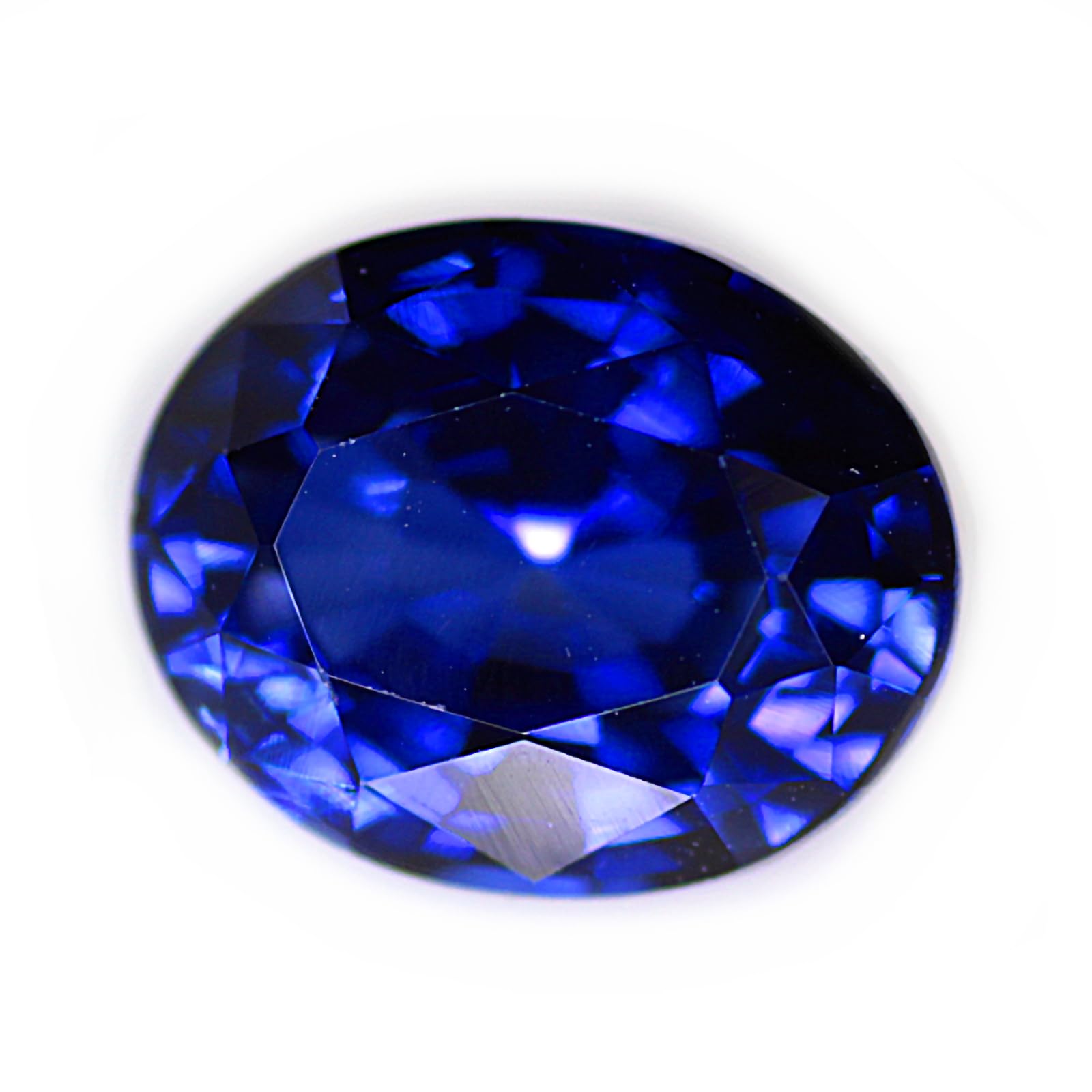 Diffusion Saphir synthétique bleu ovale