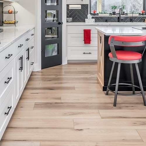 Miniatura 4 de Piso de tablones de vinilo de lujo de muestra cortada de 12 pulgadas  Instalación de clic de bricolaje, capa de desgaste de 40 mil, LVP impermeable