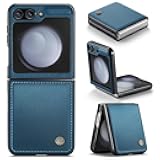 XKchatpt Phone Case for Samsung Galaxy Z Flip 5 Case,PU Leather Case Anti Scratch Slim Phone Case Shockproof Protective Phone Cover for Samsung Galaxy Z Flip5 (Blue)